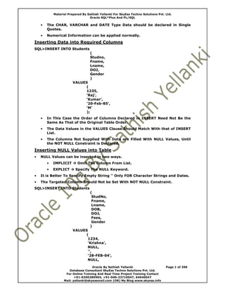 Oracle material (1) | PDF