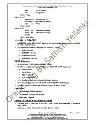 Oracle material (1) | PDF