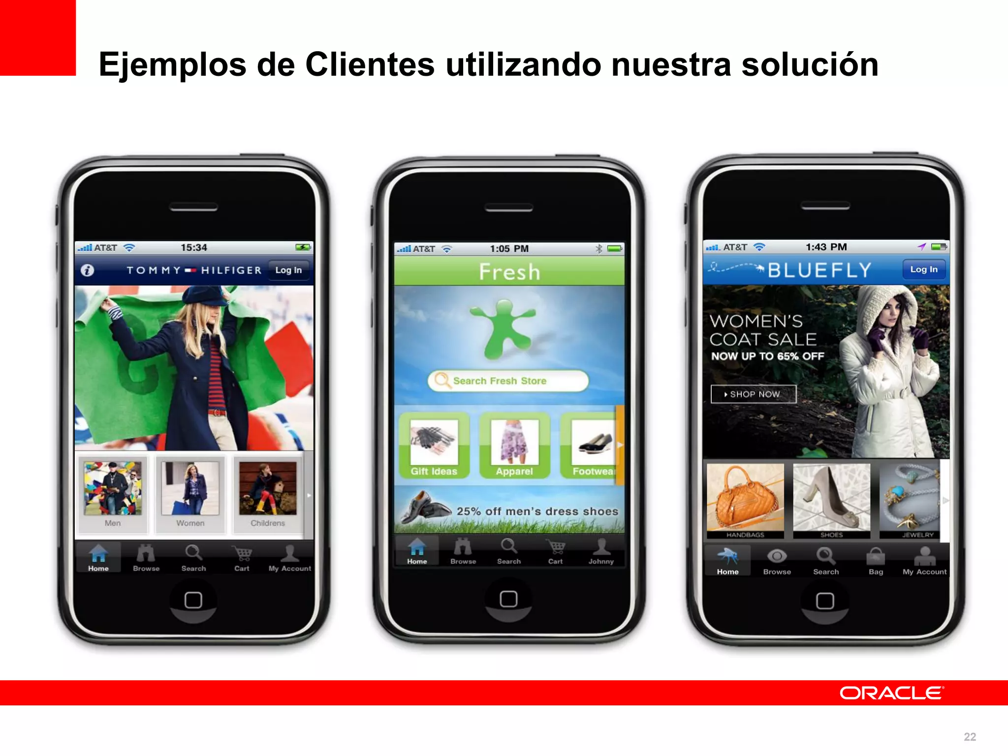 Ejemplos de Clientes utilizando nuestra solución




                                                   22
 