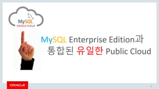 29
MySQL Enterprise Edition과
통합된 유일한 Public Cloud
 