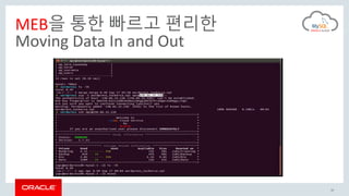 10
MEB을 통한 빠르고 편리한
Moving Data In and Out
 