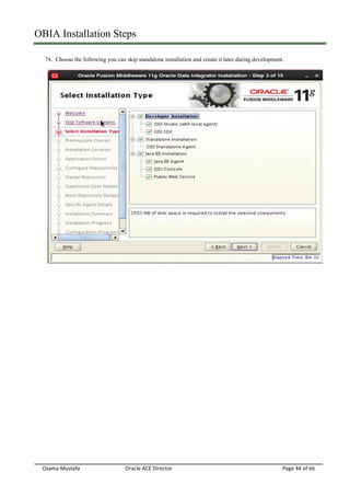 Oracle obia 11.1.1.10.1 installation 