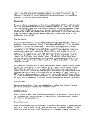 Oracle OCP Backup Exam