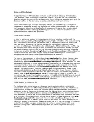 Oracle OCP Backup Exam