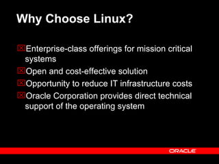 Oracle on linux | PPT
