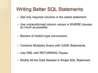 Oracle DB Performance Tuning Tips | PPTX
