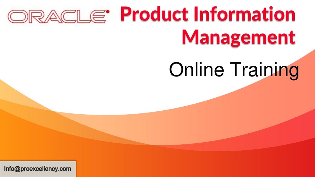 Oracle PIM online training | PPT