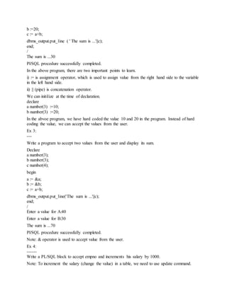 Oracle pl sql | DOCX