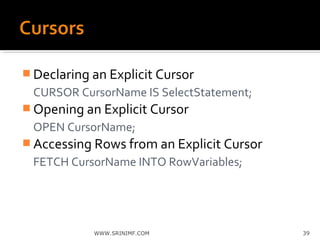 Oracle PLSQL Step By Step Guide | PPT