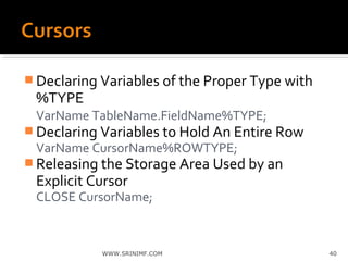 Oracle PLSQL Step By Step Guide | PPT