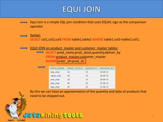 Oracle: Joins | PPTX