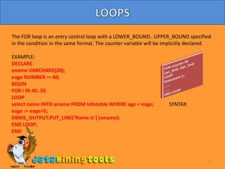 Oracle: Control Structures | PPTX