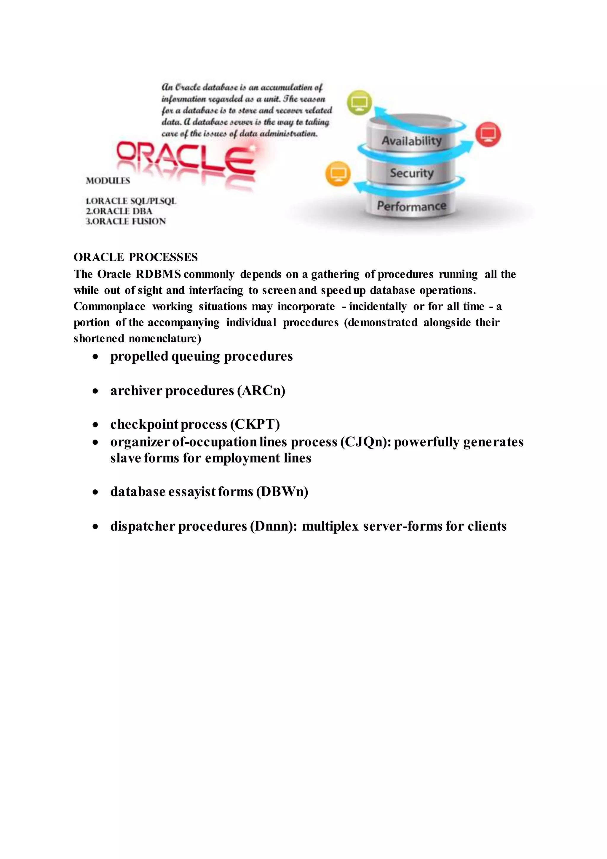 Oracle processes | PDF