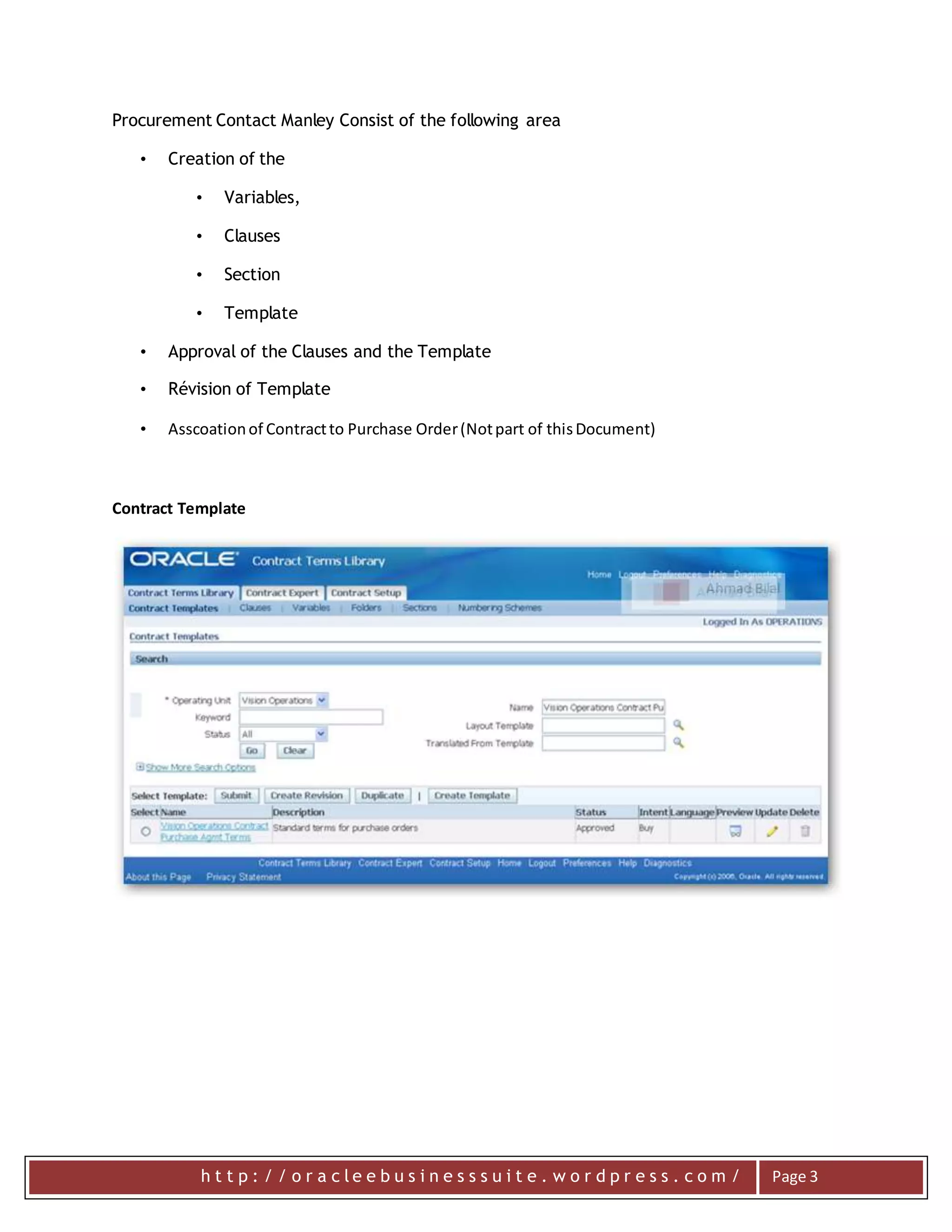 Sample Oracle Java Contract Download Oracle procurement contracts | DOCX