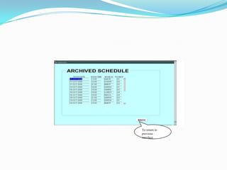 To return to previous interface