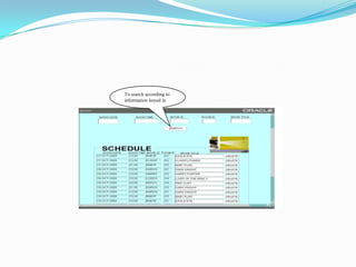 To search according to information keyed in
