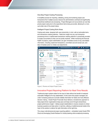 Oracle project financials data sheet | PDF