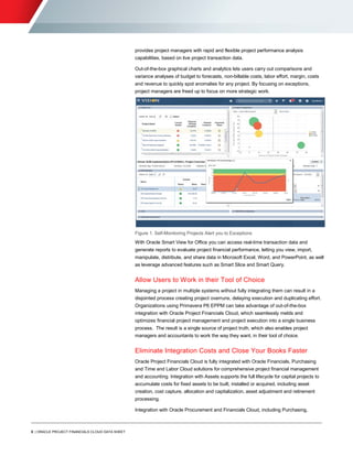 Oracle project financials data sheet | PDF