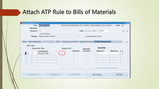 Available to Promise Oracle R12 ATP.pptx | Business | Business and Finance