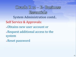 Oracle R 12 – E- Business EssentialsE-BS Architecture – Technical Architecture11