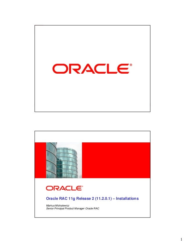 Installations 11g rac one node
