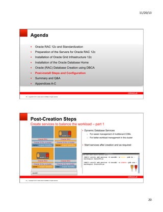 Oracle Rac Best Practice Oracle RAC 12c Best Practices with Appendices DOAG2013 | PDF