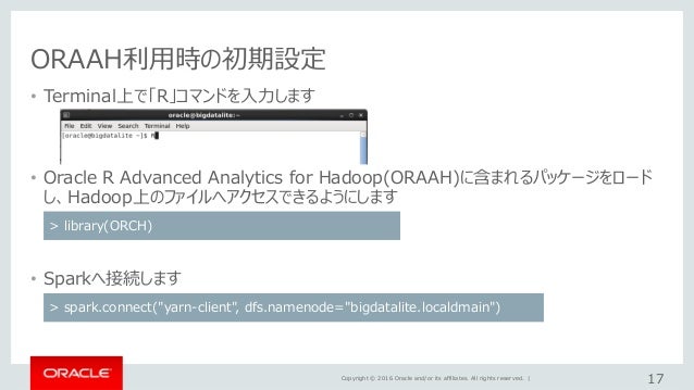 Oracle R Advanced Analytics for Hadoop利用方法