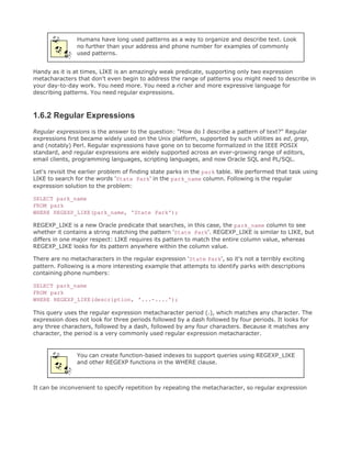Oracle regular expressions | PDF