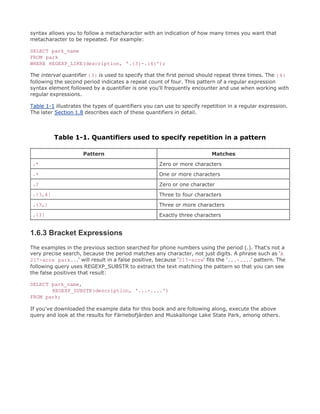 Oracle regular expressions | PDF