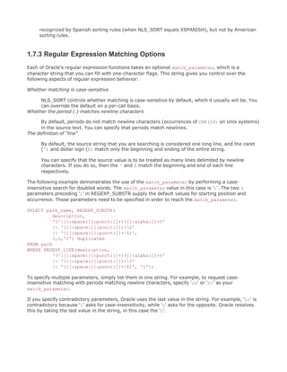 Oracle regular expressions | PDF