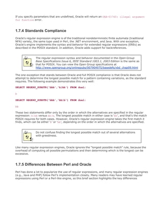Oracle regular expressions | PDF