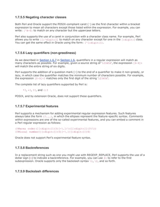 Oracle regular expressions | PDF