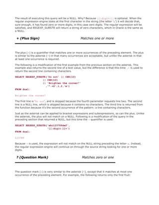 Oracle regular expressions | PDF