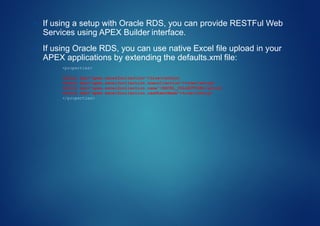Oracle restful api & data live charting by Oracle Apex - داشبورد آنلاین ...