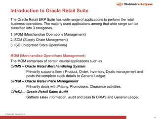 Oracle Retail Merchandise System | PPT