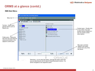 Oracle Retail Merchandise System | PPT