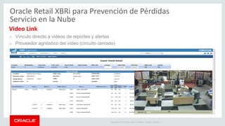 Copyright © 2015, Oracle and/or its affiliates. All rights reserved. |
Xstore
Point-of-
Service
Xstore
Office
Customer
Management
Store
Inventory
Management
Mobile
SIM
Order
Broker
Loss
Prevention
Xstore
Mobile
14
Oracle Retail Soluciones para Tiendas
Footprint
 