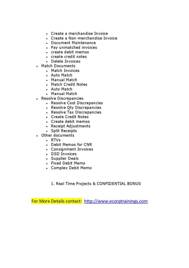 ORACLE RETAIL INVOICE MATCHING(REIM) Training in Hyderabad India Ecorp