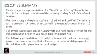 Oracle Sales Cloud - Fixed Scope Implementation | PDF
