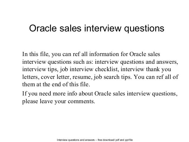 Resume Questions Simple Oracle Sales Interview Questions Resume Questions Simple Oracle Sales Interview Questions