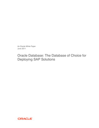 Sap Oracle Transparent Oracle sap | PDF