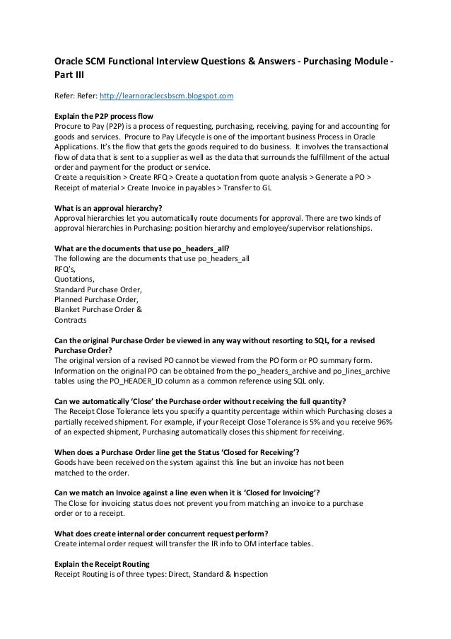 standard interview questions