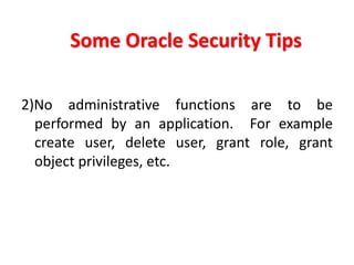 Oracle Security Presentation | PDF