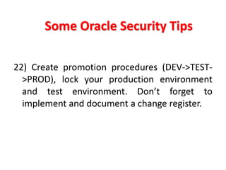 Oracle Security Presentation | PDF