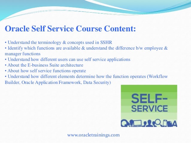 Oracle Self Service | Oracle employee Self Service Training