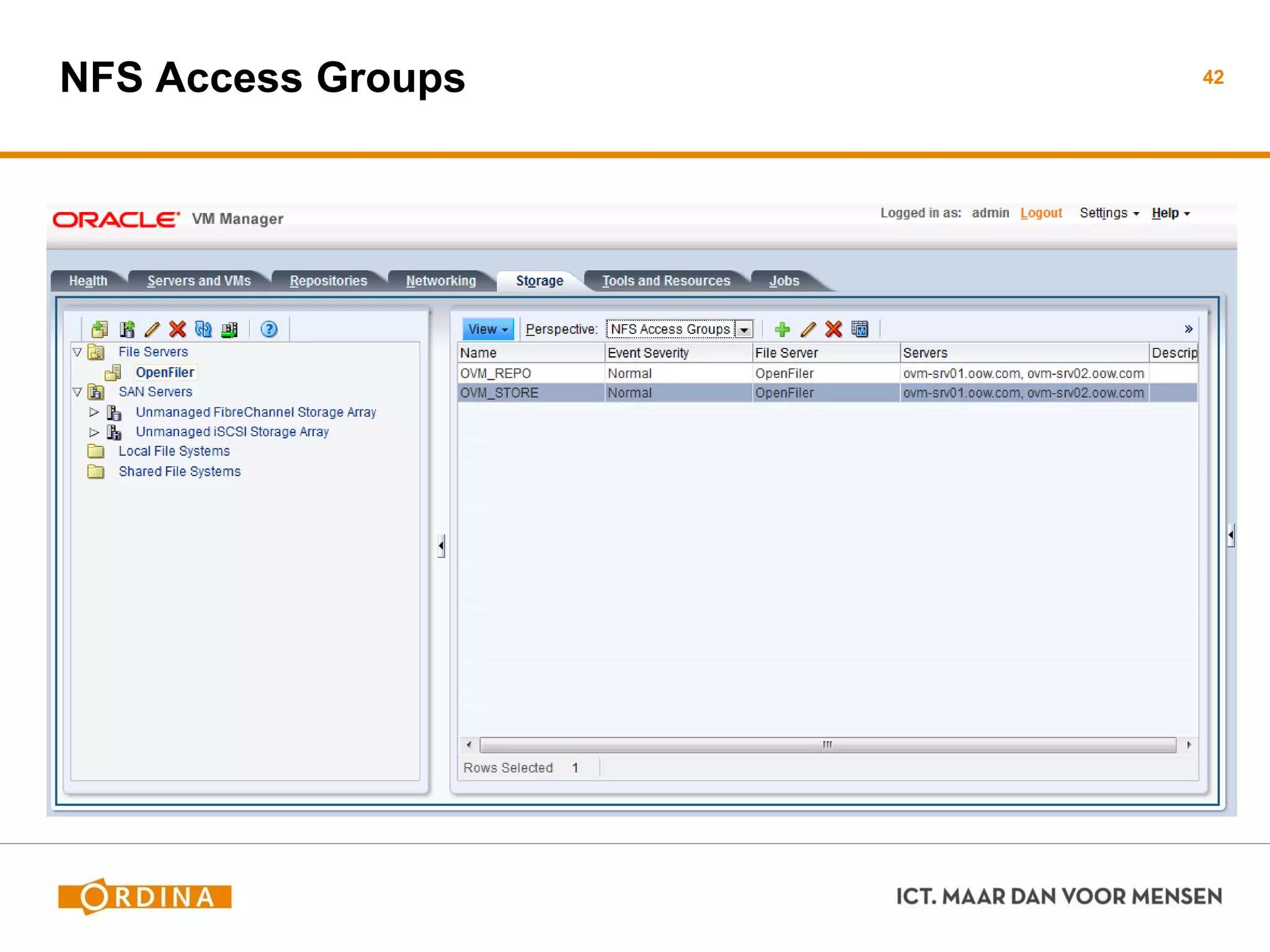 NFS Access Groups 42
 