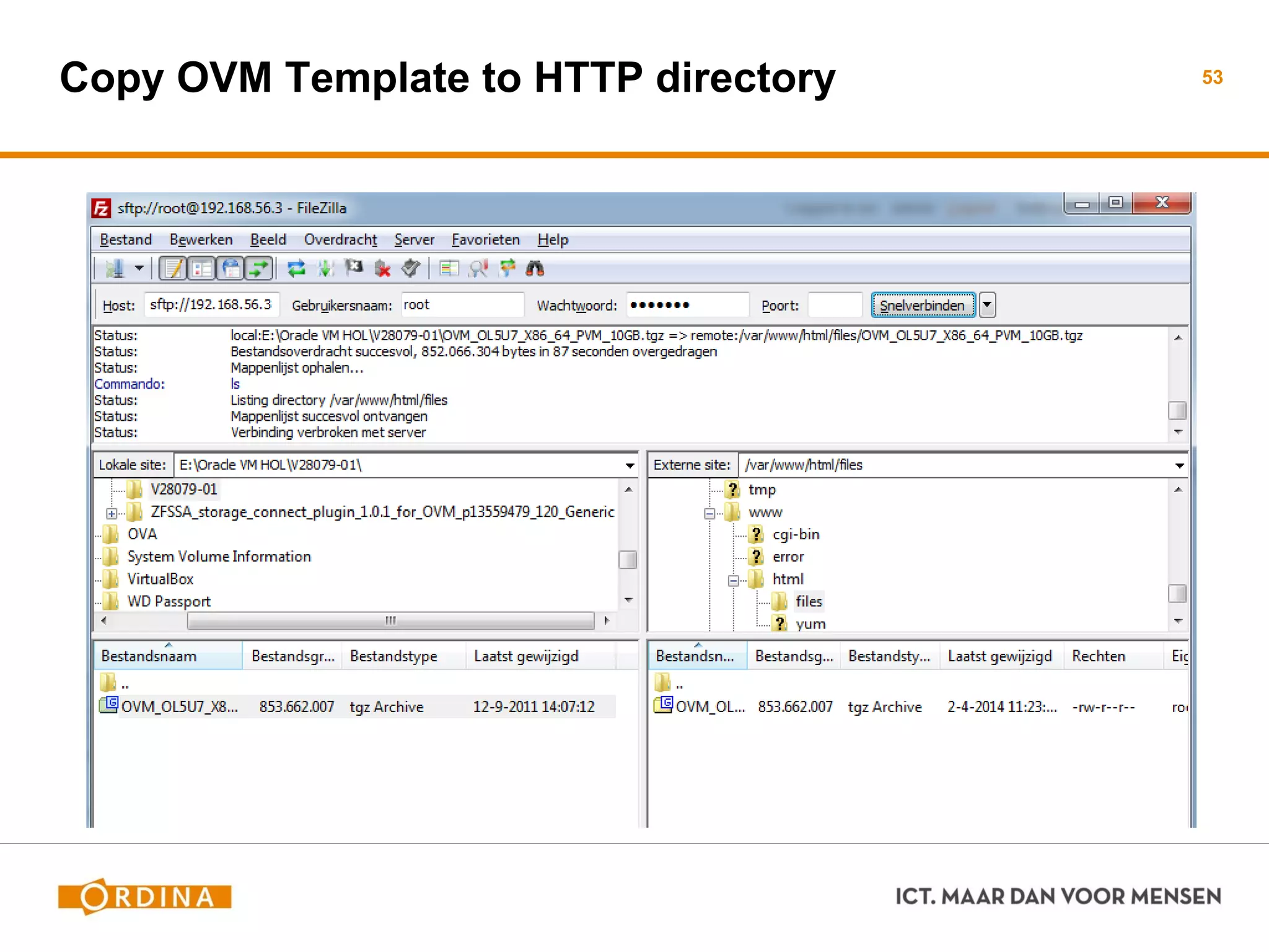 Copy OVM Template to HTTP directory 53
 