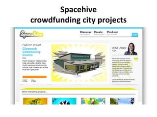 Spacehive
crowdfunding city projects
 