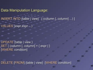 SQL introduction | PPT | Databases | Computer Software and Applications