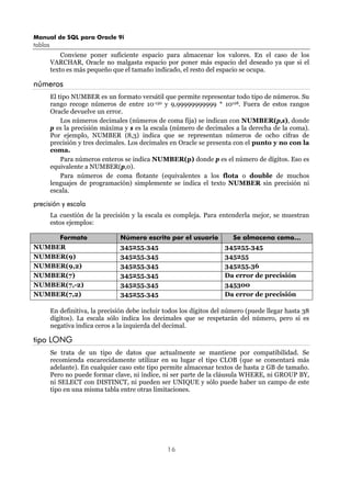 Manual de oracle sql | PDF